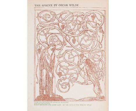 Wilde (Oscar) The&nbsp;Sphinx, first edition, one of 200 copies, printed in green, red and black, illustrations and decoratio