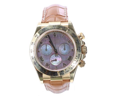 Rolex Oyster Perpetual Cosmograph Daytona 18ct gentleman's wristwatch, ref. 116518, circa 2006/2007, serial. no. Z39xxxx, pin