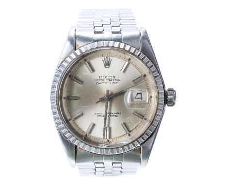Rolex Oyster-Perpetual Datejust stainless steel gentleman's bracelet watch, ref. 1603, circa 1966, serial. no. 123xxxx, circu