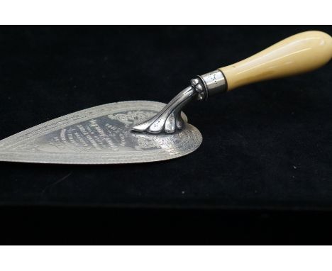Silver presentation trowel 