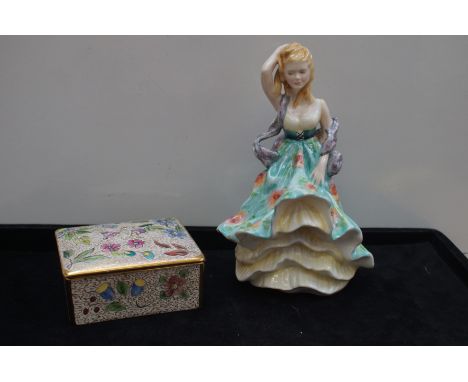 Sandland ware trinket box together with petite ladies Sheridan 