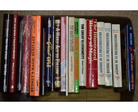 Magic interest books, including: "The Illustrated History of Magic" by Christopher Crowell, Two Volumes of "Sidney's Magic He
