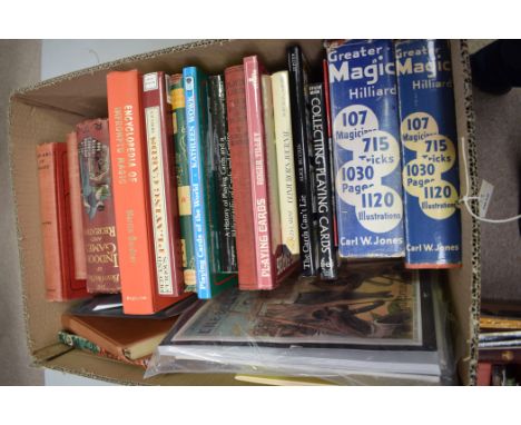 Magic interest books, to include: "Greater Magic" by Hilliard (two volumes), "Playing Cards, Their History and Secrets" by Gu