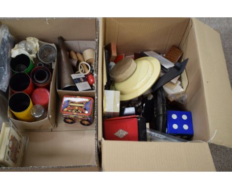Magic props and ephemera and a quantity of playing cards.