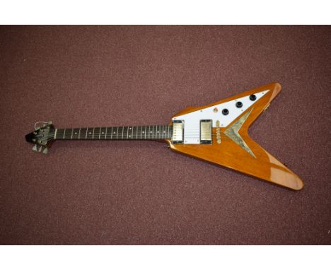 A Vintage John Hornby Skewes electric guitar, in association with Trev Wilkinson, Serial No.W113030163, in flying V style,112