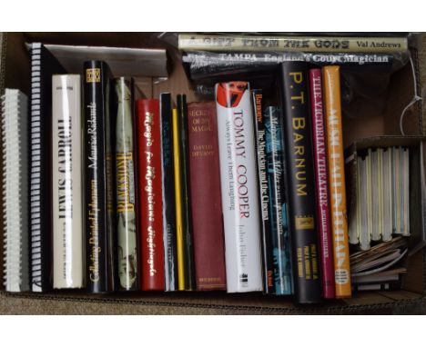 Magic interest books, to include: "Stodare, The Enigma Variations" by Dawes; "The Magic of Lewis Carroll"; Tommy Cooper "Alwa