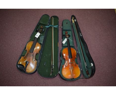 A violin by Norman Duke, London, the two piece back with wax seal mounted button above maker's stamp, bearing internal label 