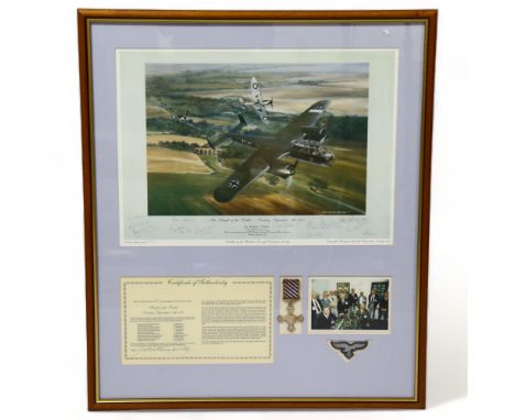 The Height Of The Battle Sunday September 15th 1940, colour print by Geoffrey Nutkins, limited edition from 100 copies publis