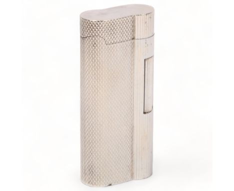 DUNHILL - silver plated pocket lighter, length 65mm, boxed with papersVery good condition with very light scratching through 