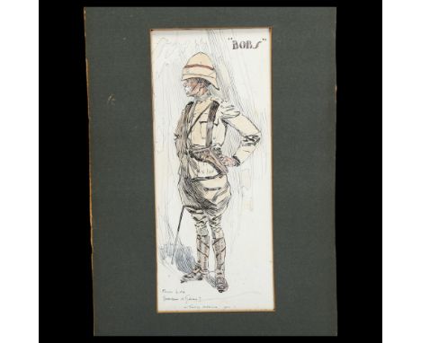 Gordon H Grant (American, 1875 - 1962), portrait of Earl Roberts "Bobs" VC, Commander In Chief Of The Forces, ink and waterco