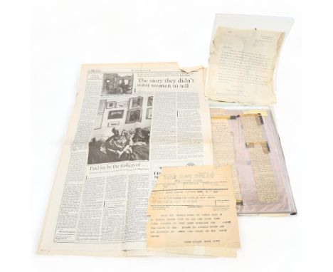 Barbara Wace (1907 - 2003), British news reporter and first female journalist to cover D-Day from Omaha Beach, collection of 