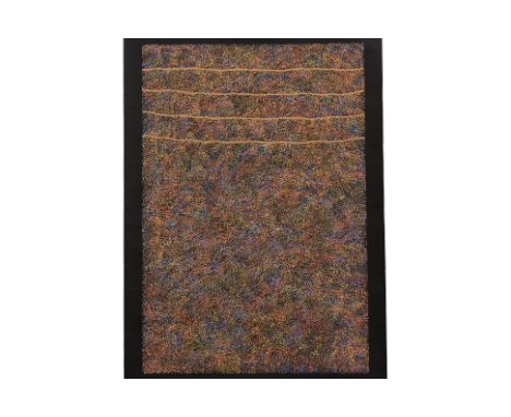 KATHLEEN PETYARRE (AUSTRALIAN, C. 1940-2018) - BUSH SEEDS
Acrylic on canvas, signed verso, dated 2010, un-stretched.

With ce