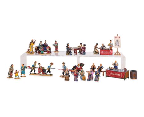 A GROUP OF KING &amp; COUNTRY 'STREETS OF OLD HONG KONG' SERIES MODELS Hand painted cast metal figures on 1:30 scale, all wit