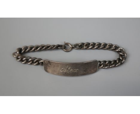 Silver ID bracelet 