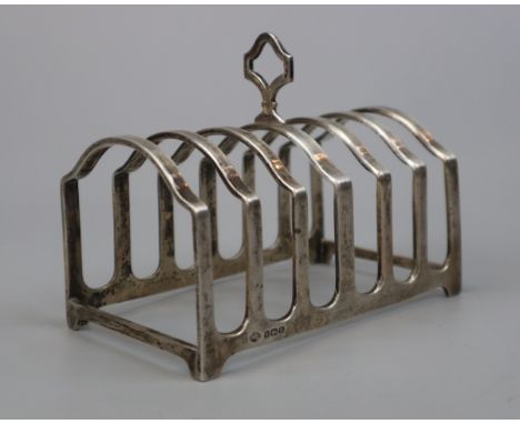 Hallmarked silver toast rack - Approx weight: 224g 