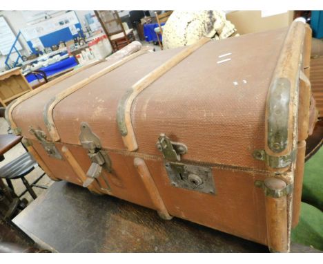 REXINE AND BEECHWOOD BANDED TRUNK 