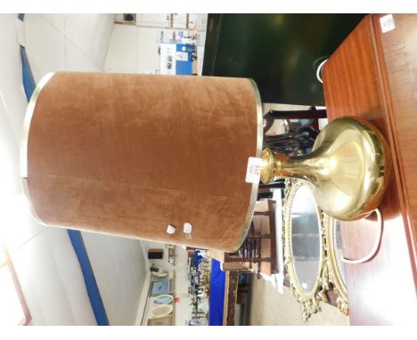 GOOD QUALITY MODERN BRASS LIGHT WITH TAN SHADE 