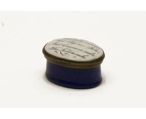 An early 19th century Bilston enamel patch box
