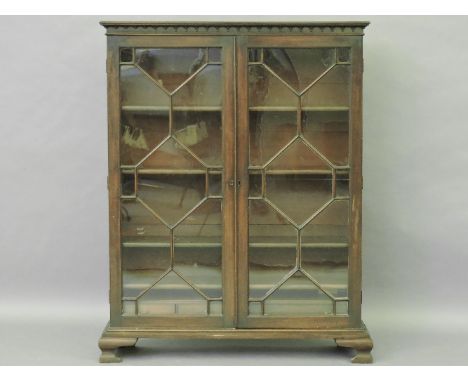A Chippendale style mahogany glazed bookcase