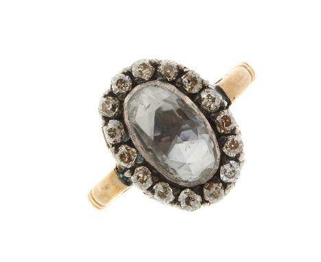 A 19th century gold and silver, rose and old-cut diamond cluster ring, estimated total diamond weight 1.60ct, principal diamo