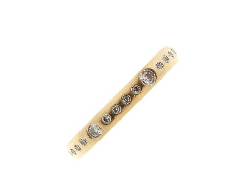 A brilliant-cut diamond full eternity band ring, estimated total diamond weight 0.25ct, ring size N, 3.1gOverall good conditi