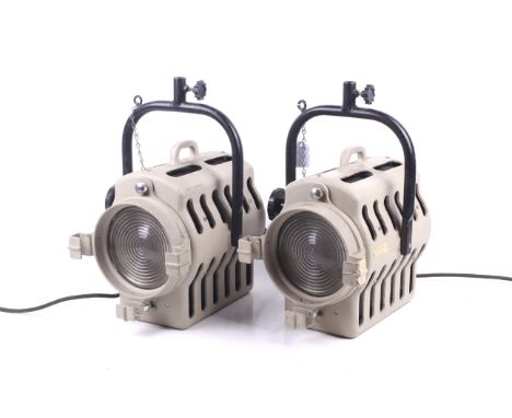 A pair of RG Beard Ltd theatre floodlights with brackets. H40cm with bracket. 