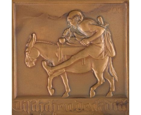 Perl, Karl (1876-1965)Tischchendeckdich, 1923BronzeSigniert, datiert rechts unten5,5 x 5,5 cm