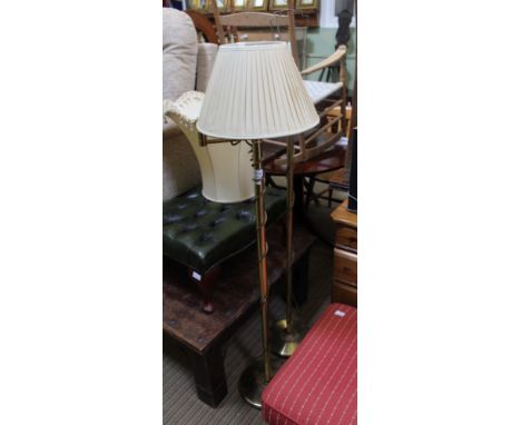 TWO MODERN BRASS FINISHED LAMP STANDARDS 