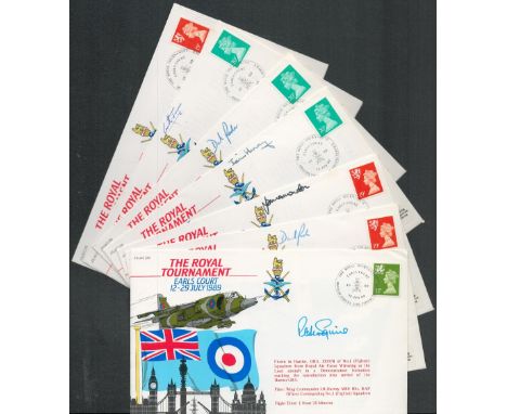 Military. Collection of Seven the Royal Tournament JS (AC) 39 Codes FDCs. 6 Are Signed by Sir Peter Squire, Flt Lt D.R. Poole