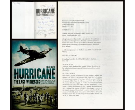 WWII Multi Signed Book Hurricane The Last Witnesses Hurricane Pilots tell the story of the fighter that won The Battle of Bri