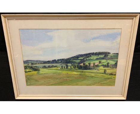 J W Bramham, Arundel Park, signed, watercolour, 36cm x 55cm;  David Shepard, after, March Sunlight, print. 