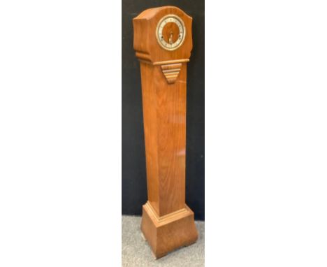 A walnut longcase clock of small proportions, Roman numeral dial, 143cm high, 33cm wide 