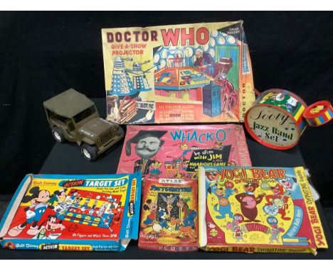 Toys &amp; Juvenalia - an Atlas Walt Disney 'picturettes' set, boxed; a Chad Valley Doctor Who Give-a-show projector, boxed; 