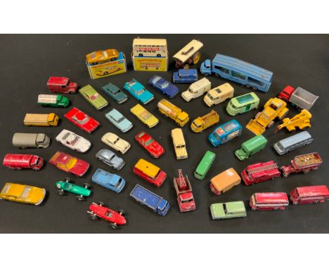 Toys &amp; Juvenalia - a Matchbox Series 74 Daimler bus, boxed; other unboxed and playworn diecast models including Lesney (q