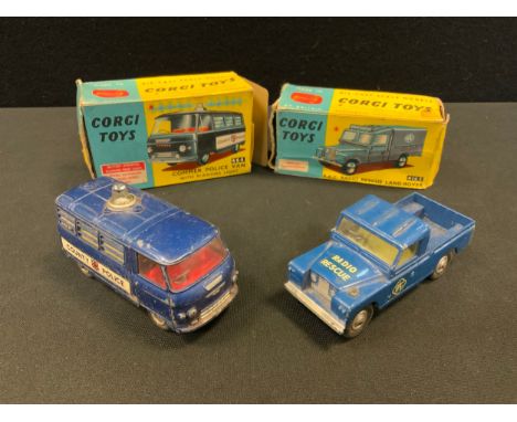 Toys &amp; Juvenalia - Corgi Toys 416S R.A.C. radio rescue Land-Rover, blue body with various decals (aerial missing), boxed 