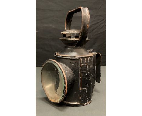 A B R  British Rail handlamp, clear lens, black painted body and handle. 