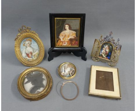 Collection of various framed portrait miniatures (a/f) (a lot) 