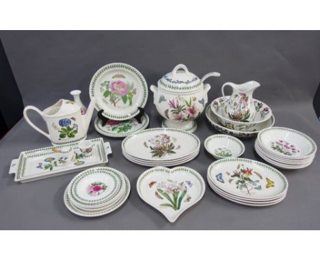 A large collection of Portmeirion Botanic Garden patterned tablewares to include a soup tureen, plates, serving dishes, etc (