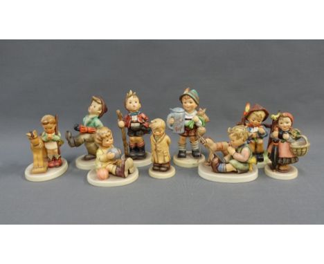 Collection of nine Goebel and Hummel figures, tallest 14cm  (9)