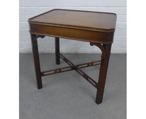 Modern chinoiserie style side / lamp table 55 x 53cm 