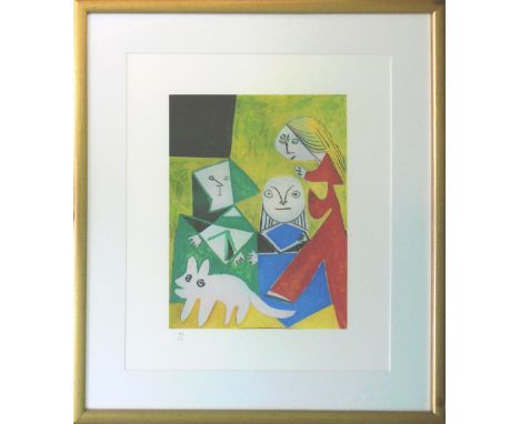 AFTER PABLO PICASSO, 'Las Meninas (Hand Maidens)', lithograph on Arches paper, with blindstamped signature, 60cm x 45cm, fram