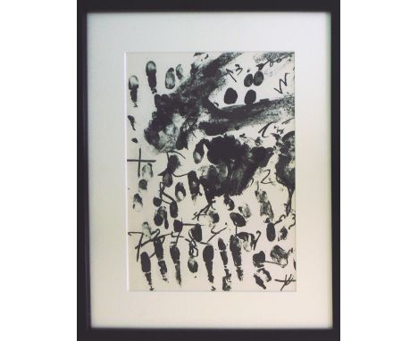ANTONI TAPIES, lithograph, Derriere le Miroir no.175, December 1968, Maegh Editor, 38cm x 27cm, framed and glazed.
