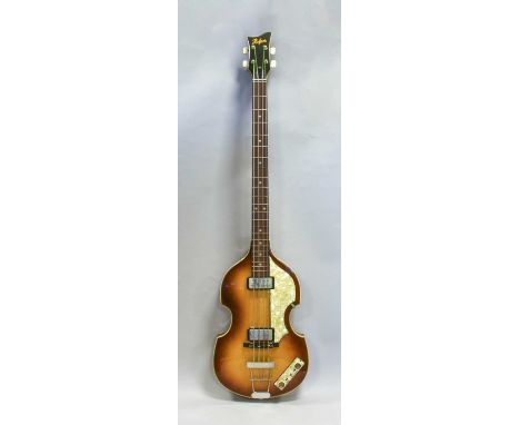 Hofner 20/40 Anniversary Limited Edition 500/1 Bass Guitar no.169, with sunburst body, pearloid scratchplate, twin pickups, t