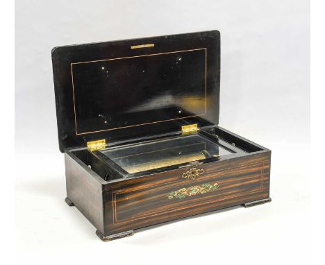 A Late 19th Century Musical Box Playing Eight Airs By Paillard Vaucher Et Fils Ser. No. 42488, with single-spring motor, sing