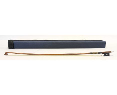 Viola Bow Stamped W E Hill & Sons bow stick stamped under frog '48A', frog slide stamped 'A1' and tip plate stamped '1', weig