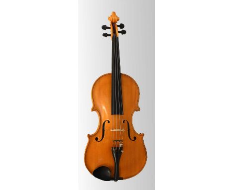 Viola 16 3/8" two piece back, 14 1/4" playing length, ebony fingerboard and tailpiece, geared pegs, with makers label 'Paul H
