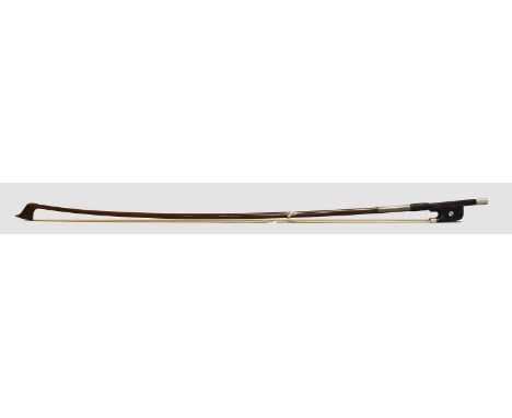 Cello Bow stamped 'C Thomassin a ...', length excluding button 696mm, weight 80.7gpossibly had some repair under lapping