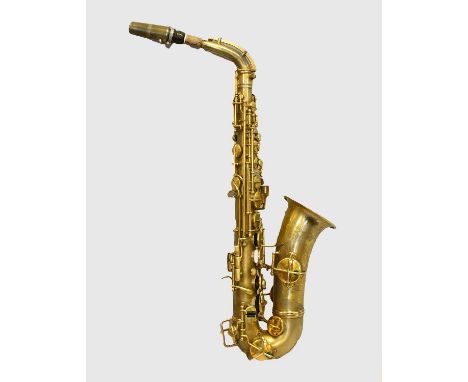 Alto Saxophone By C G Conn Ltd Elhart USA model New Wonder II, no.M165663 'A' stamped above serial number and 'L' below, with