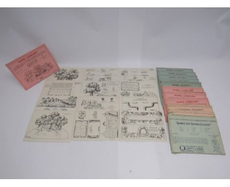 Twelve sets of A.M. Davis &amp; Co Quality Cards 'Outline Painting &amp; Embroidery Cards' (some duplicates), to include no. 