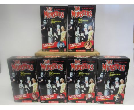 The Munsters- A full set of six boxed The Munsters The First Family Of Fright 2004 40th Anniversary highly detailed 12" actio
